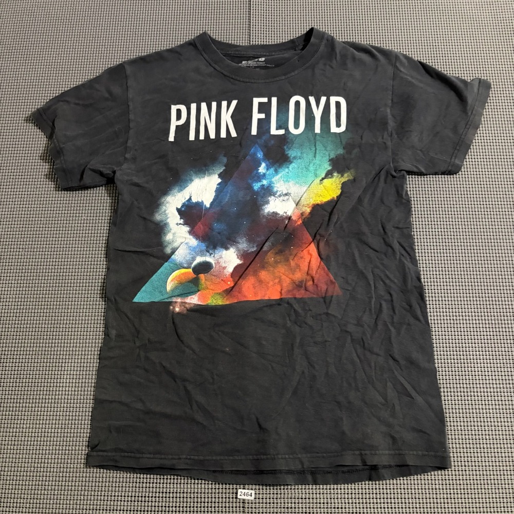 Pink Floyd Mens Black Graphic Prism Galaxy T-Shirt Size S
